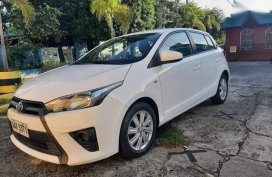 Pearl White Toyota Yaris 2014 for sale in Las Piñas