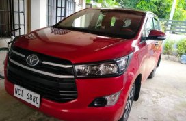 Red Toyota Innova 2017 for sale in Manual