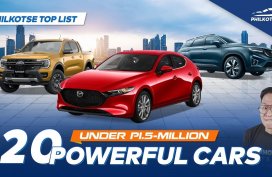20 Powerful Cars under P1.5-million | Philkotse Top List