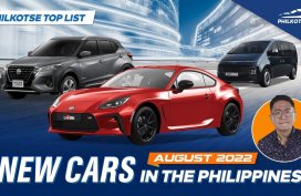 10 New Cars in August 2022 | Philkotse Top List