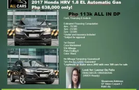 2017 Honda HRV 1.8 EL Automatic Gas - TOP OF THE LINE !!!!