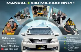 2012 Toyota Fortuner G 4x2 Diesel Manual 🔰CALL NOW  ☎️09279850198/ JESSEN “KAKOTSE “MENDOZA