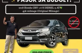 2018 Honda CRV 1.6 S DIESEL 9 AT 🔰CALL NOW! ☎️09279850198 / JESSEN “Kakotse” MENDOZA 