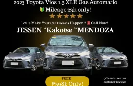 2023 Toyota Vios 1.3 XLE Gas AT 🔥𝐉𝐄𝐒𝐒𝐄𝐍 “𝑲𝒂𝒌𝒐𝒕𝒔𝒆” 𝐌𝐄𝐍𝐃𝐎𝐙𝐀 🙋‍♂️☎️ 09279850198