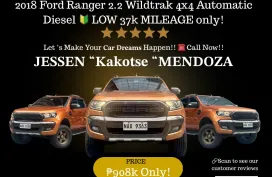 2018 Ford Ranger 2.2 Wildtrak 4x4 🔥𝐉𝐄𝐒𝐒𝐄𝐍 “𝑲𝒂𝒌𝒐𝒕𝒔𝒆” 𝐌𝐄𝐍𝐃𝐎𝐙𝐀 🙋‍♂️☎️ 09279850198