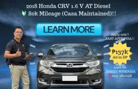 2018 Honda CRV 1.6 V AT Diesel 🔥𝐉𝐄𝐒𝐒𝐄𝐍 “𝑲𝒂𝒌𝒐𝒕𝒔𝒆” 𝐌𝐄𝐍𝐃𝐎𝐙𝐀 🙋‍♂️☎️ 09279850198
