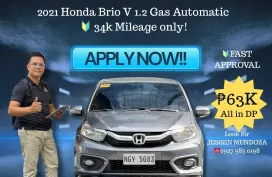 2021 Honda Brio V 1.2 Gas AT 🔥#𝟙 ℂ𝔸𝕃𝕃-𝐉𝐄𝐒𝐒𝐄𝐍 𝐌𝐄𝐍𝐃𝐎𝐙𝐀 🙋‍♂️☎️ 09279850198
