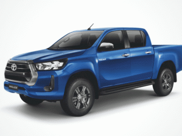 Blue Toyota Hilux pickup truck