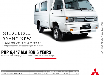 mitsubishi l300 van brand new price