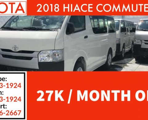 toyota hiace commuter down payment monthly