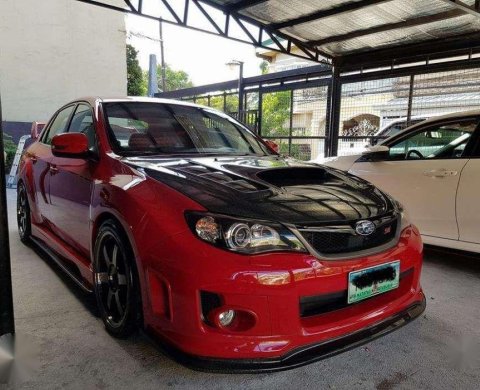11 Subaru Wrx Sti Mt Red Sedan For Sale 4372