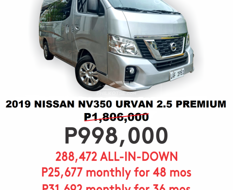 Nissan urvan premium 2019 sales price