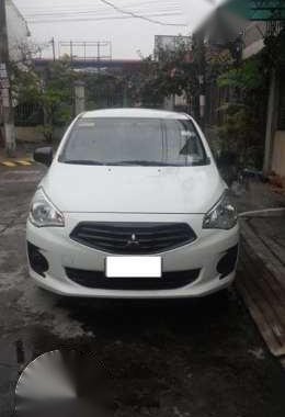 White Mitsubishi Mirage g4 sedan 2014
