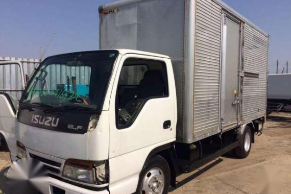 Elf Aluminum Van Giga Boomtruck Canter Isuzu Elf 4hf1 Forward