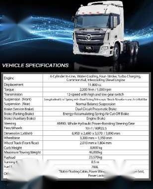 2017 Foton Passenger Vehicle Light Duty Trucks