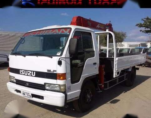 Ichiban - Isuzu Elf Cargo Truck with Boom - Japan Surplus Trucks