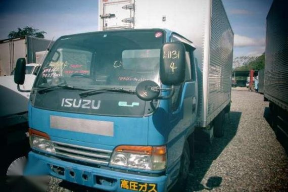 Isuzu Elf Aluminum Closed Van Truck Manual Transmission 