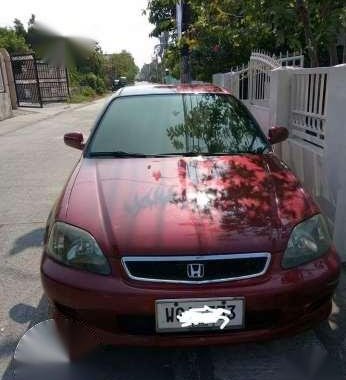 Honda Civic 1999 Manual Red for sale