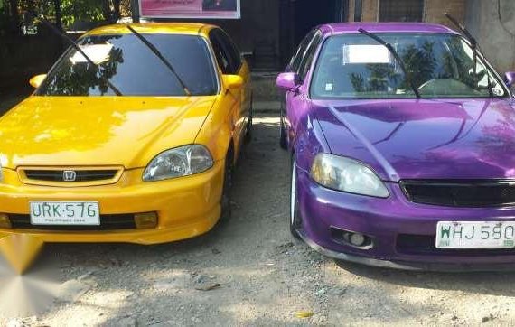 For sale Honda Civic yellow 97 