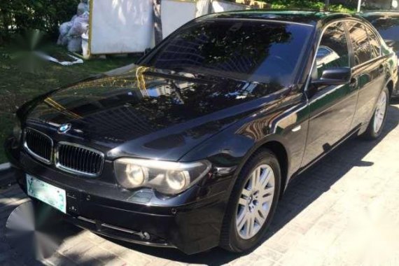 BMW 745i AT 2002 Black For Sale