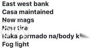 Assum e Balance Toyota Wigo E 2016