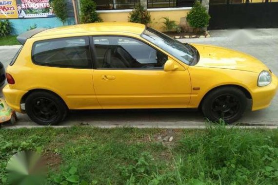 Honda Civic Hatchback 1992 Yellow 