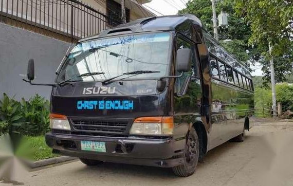 Isuzu Elf Minibus 4HF-1 Black MT For Sale