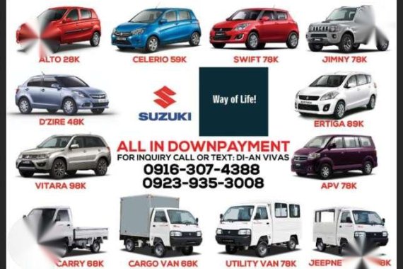 2017 Suzuki Promo Alto Celerio Ertiga Jimny APV Ciaz Swift SuperCarry