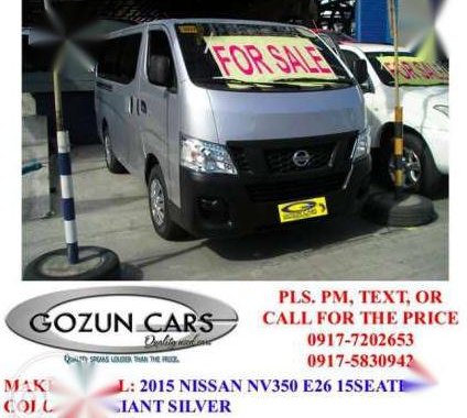 2015 Nissan NV350 Urvan