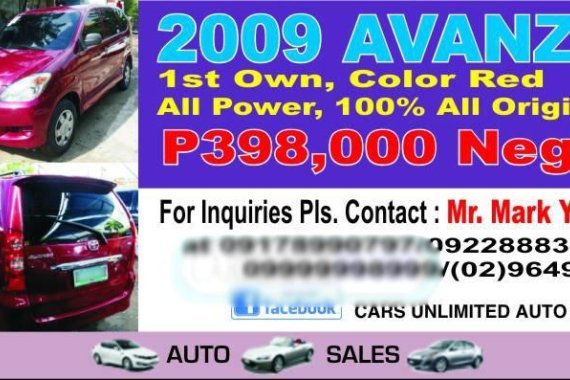 2009 Toyota Avanza For Sale