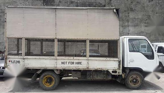 Isuzu Elf dropside with canopy