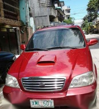 Kia Sedona 2003 AT Red Van For Sale