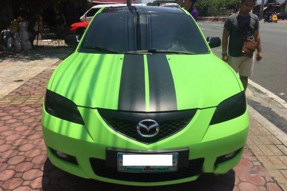 Mazda 3 2007 sedan green for sale 