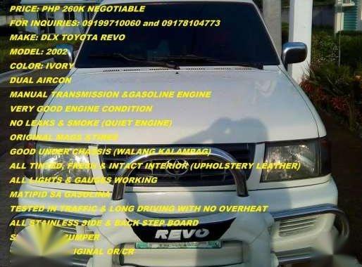 For sale- DLX 1.8 efi toyota revo model 2002