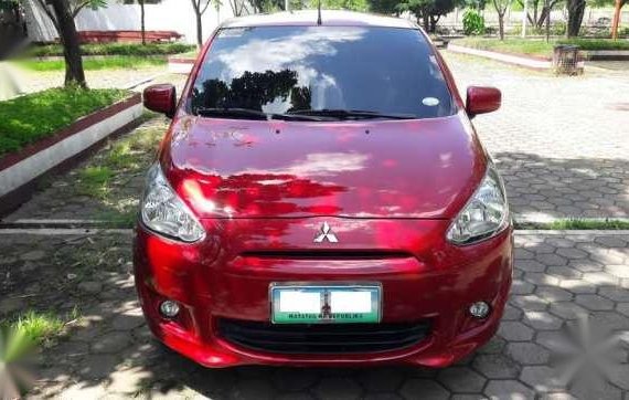 2014 Mitsubishi Mirage Gls MT Red HB For Sale