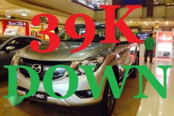 Mazda BT50 at 39K all in Down Payment free 3 Years PMS 2017