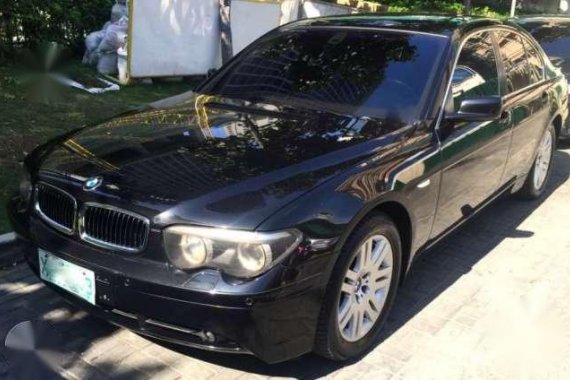 Bmw 745i 4L AT 2002 sedan black for sale 