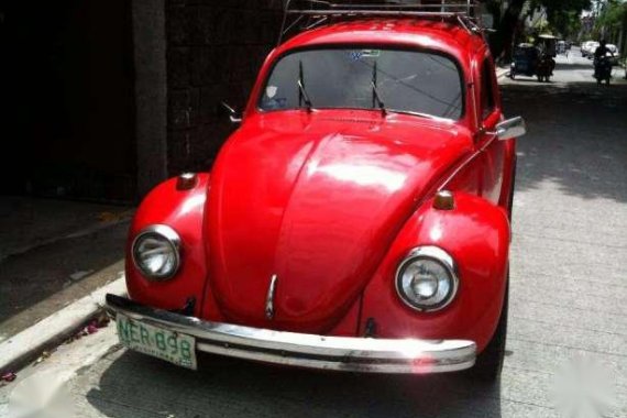 For Sale Bright Red 1979 1300 VW Beetle WITH AC and roof rack