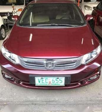 2012 Honda Civic 1.8Exi AT Red For Sale