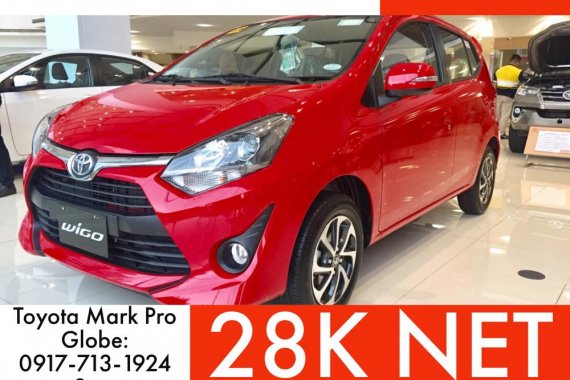 Red 2019 Toyota Wigo for sale in Metro Manila 