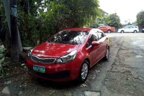 2013 Kia Rio 1.4 EX MT Red Sedan For Sale