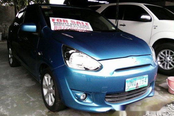 FOR SALE BLUE Mitsubishi Mirage 2013