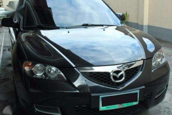 Mazda 3 Black. Low mileage. Very good quality. Automatic