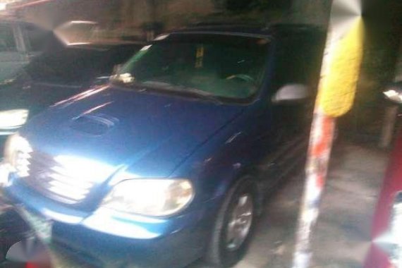 2003 Kia Sedona Manual Blue Van For Sale 