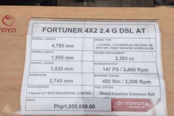 New 2017 Toyota Fortuner Unit Best All in Promo 