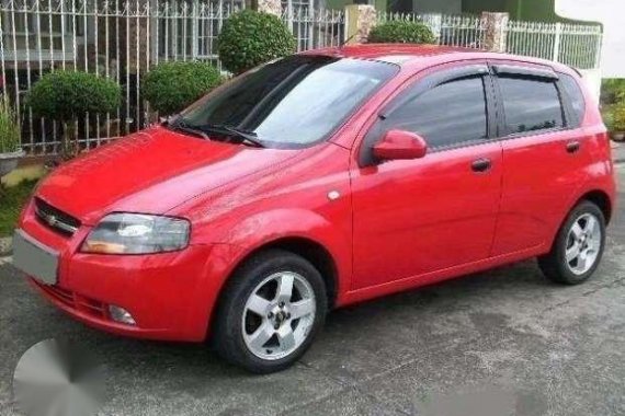 2007 CHEVROLET AVEO AT Red HB For Sale 