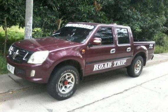 2011 Foton Blizzard 4x4 Pickup Red For Sale 