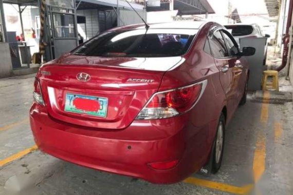  2012 Hyundai Accent 1.4L Automatic Red For Sale 