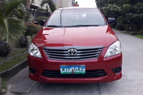 For sale red Toyota Innova J 2014 Diesel