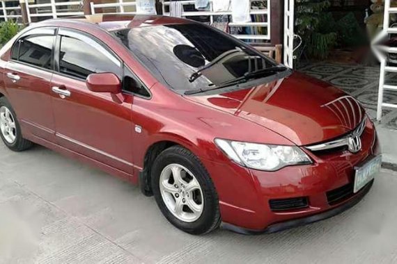 Honda Civic FD 2007 1.8V AT Red Sedan For Sale 